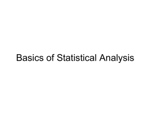 Basics of Statistical Analysis
