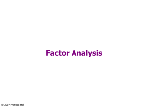 Factor Analysis © 2007 Prentice Hall