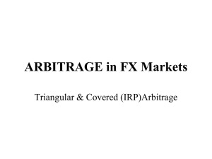 Arbitrage in FX Mkts