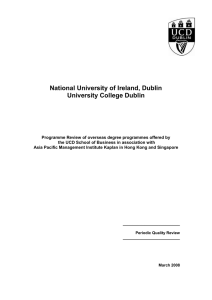 UCD School of Business Overseas Degree Programmes - Hong Kong and Singapore (03/2008) (opens in a new window)