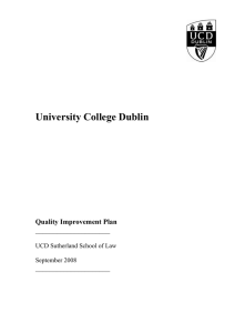 University College Dublin _____________________ Quality Improvement Plan