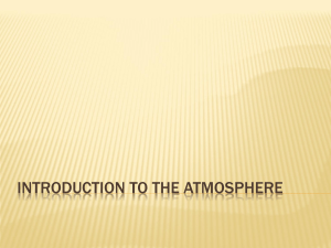INTRODUCTION TO THE ATMOSPHERE