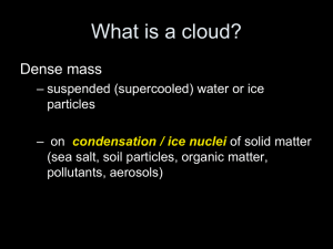What is a cloud? Dense mass