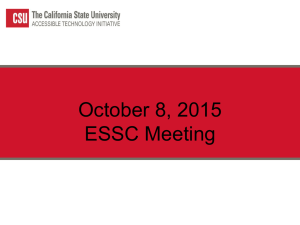 ESSC Meeting PowerPoint