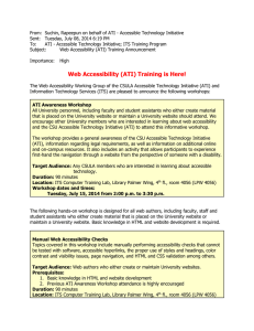 Web ATI Training Announcement July 8, 2014