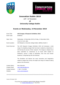 Innovation Dublin 2010 - Summary UCD Events