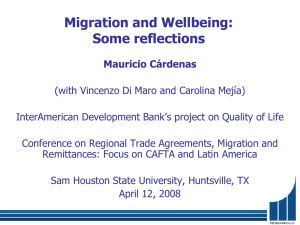 Migration and Wellbeing: Some reflections