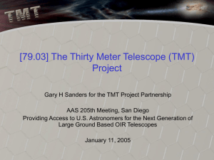 The Thirty Meter Telescope (TMT) Project