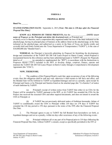 FORM K-1  PROPOSAL BOND Bond No.