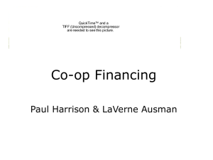 Co-op Financing Paul Harrison &amp; LaVerne Ausman QuickTime™ and a TIFF (Uncompressed) decompressor