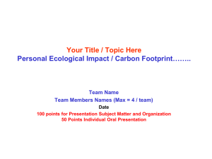 Ecological Footprint Presentation Template