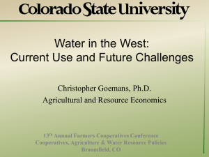 Goemans Overview of water use and issues in the West_113010