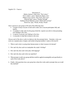 English 123 discussion of introductory texts (the lottery, poems, words, words, words).docx
