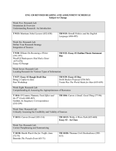 REVISED Schedule