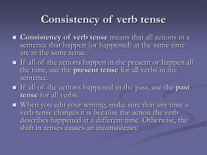 Consistent Verbs