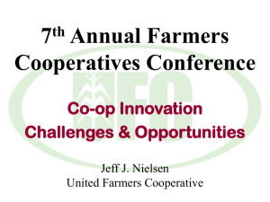 7 Annual Farmers Cooperatives Conference Co-op Innovation