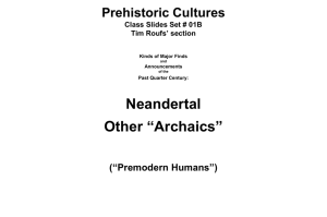 Neandertal and Other Archaics)