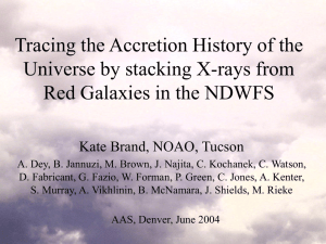 Tracing the Accretion History of the Universe using X-rays from the Red Galaxy Population in the Bo tes Field.