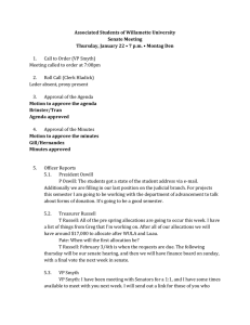 2015-01-22 Senate Minutes