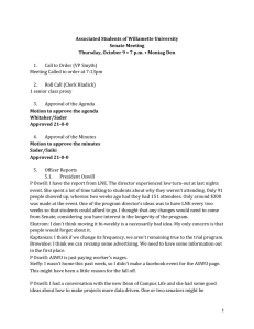2014-10-09 Senate Minutes
