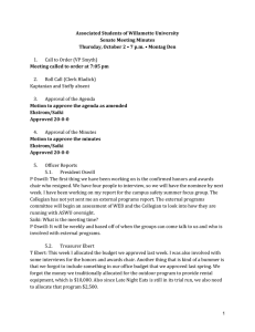 2014-10-02 Senate Meetings