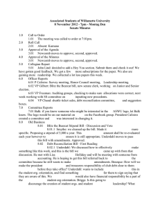 2012-11-08 Senate Minutes