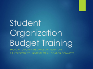 Budget Training Presentation - October 2015