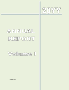 Annual Report Template - July 2012 - Annexure A