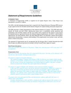 Statement of Requirements Guidelines