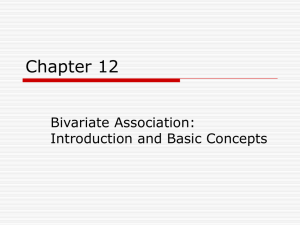Chapter 12 Bivariate Association: Introduction and Basic Concepts