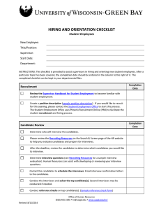 Orientation Checklist (Student)