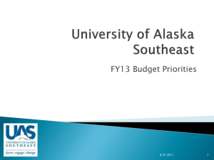 FY13 Budget Priorities 8/9/2011 1