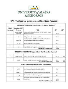 UAA FY16 Program Increments and Fixed Costs Requests  MAU
