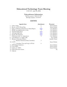 Agenda for July 25, 2006 Meeting
