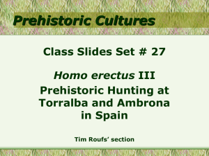 Prehistoric Cultures Class Slides Set # 27 Prehistoric Hunting at Torralba and Ambrona