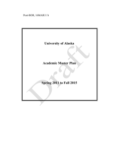 Academic Master Plan (March 16, 2011)