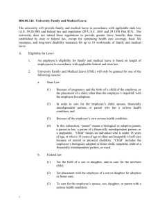 Regents Policy 04-06-114 University Family and Medical Leave updated 03/07/13