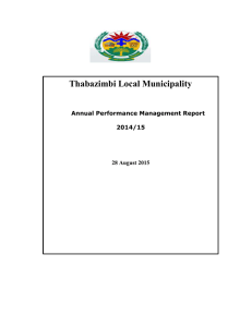 Thabazimbi LM  Final Annual Performance  Report 28 Aug 2015