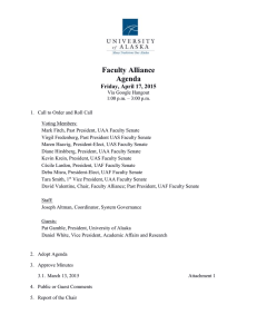 Faculty Alliance Agenda Friday, April 17, 2015