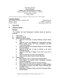 REVISED Facilities and Land Management Committee Agenda