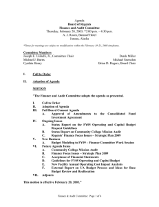 Agenda Thursday, February 20, 2003; *2:00 p.m. – 4:30 p.m. Juneau, Alaska