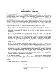 Reference 11 - Corporate Authority Resolution