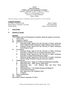 Agenda Thursday, September 22, 2011, *3:00 p.m. – 5:00 p.m.