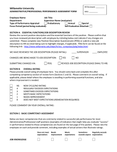 Administrative/Professional Staff Evaluation Form