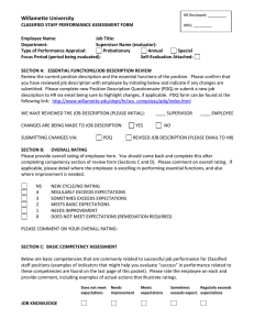Classified Staff Evaluation Form