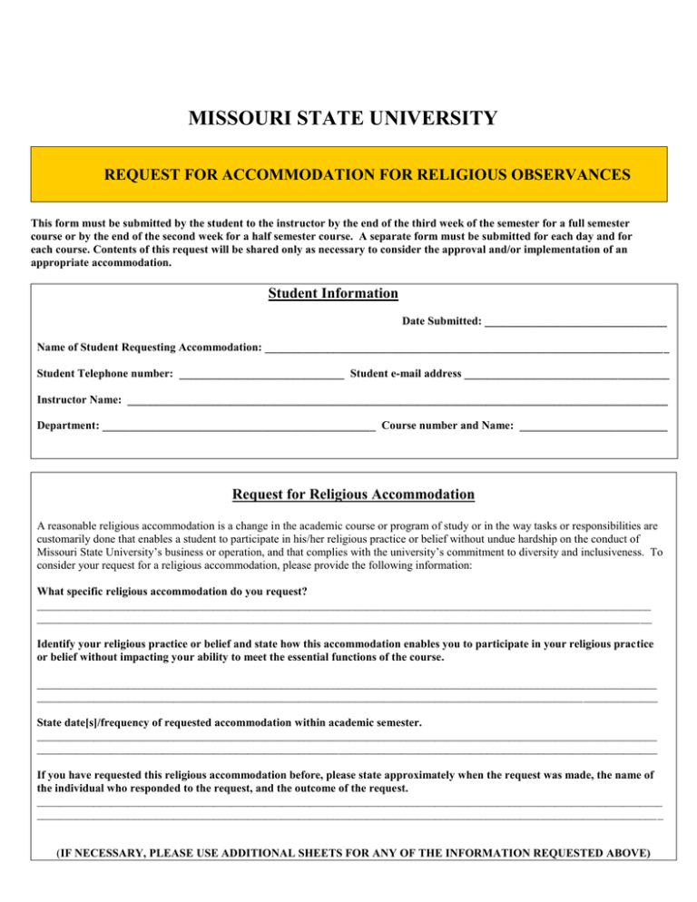 religious-accommodation-request-form