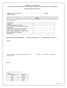 Yearly Progress Tenure-Promotion Form