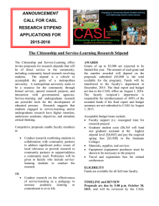 CASL Research Stipend