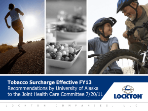 Tobacco Surcharge Plan 7/18/11