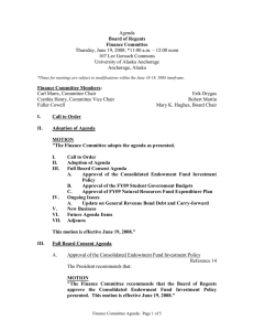 Agenda Thursday, June 19, 2008; *11:00 a.m. – 12:00 noon